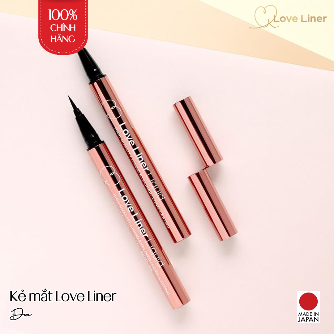 Bút Kẻ Viền Mắt Nhật Bản Không Thấm Nước, Bền Màu, Lâu Trôi Love Liner Liquid Black Màu Đen