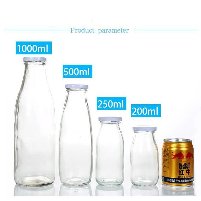 Chai lọ thủy tinh nắp thiếc loại nhỏ 200ml, 300ml, 500ml (Chai trơn)