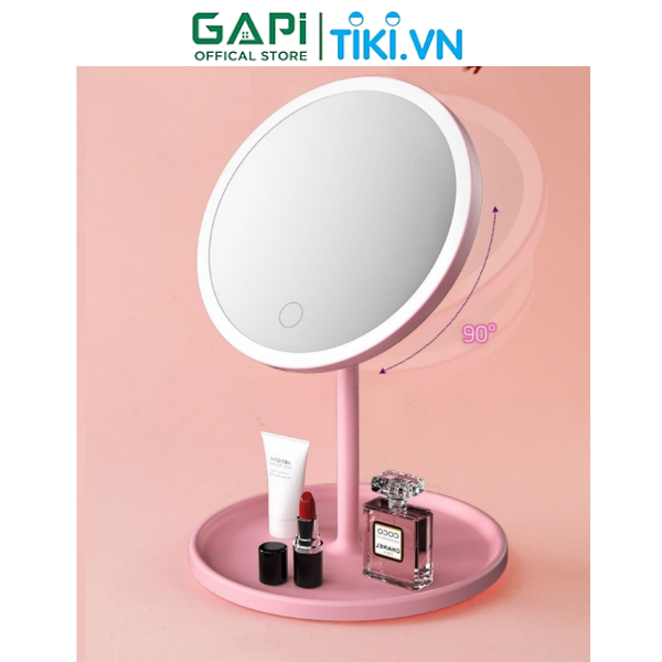Gương trang điểm để bàn thông minh có hệ thống đèn LED cảm ứng hiện đại thương hiệu GAPI NA10