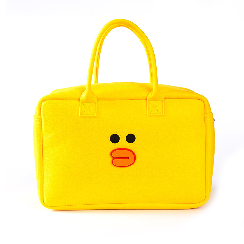 Túi Du Lịch Cỡ Lớn Bằng Vải Nỉ Họa Tiết Hoạt Hình Dễ Thương 38 x18x27cm