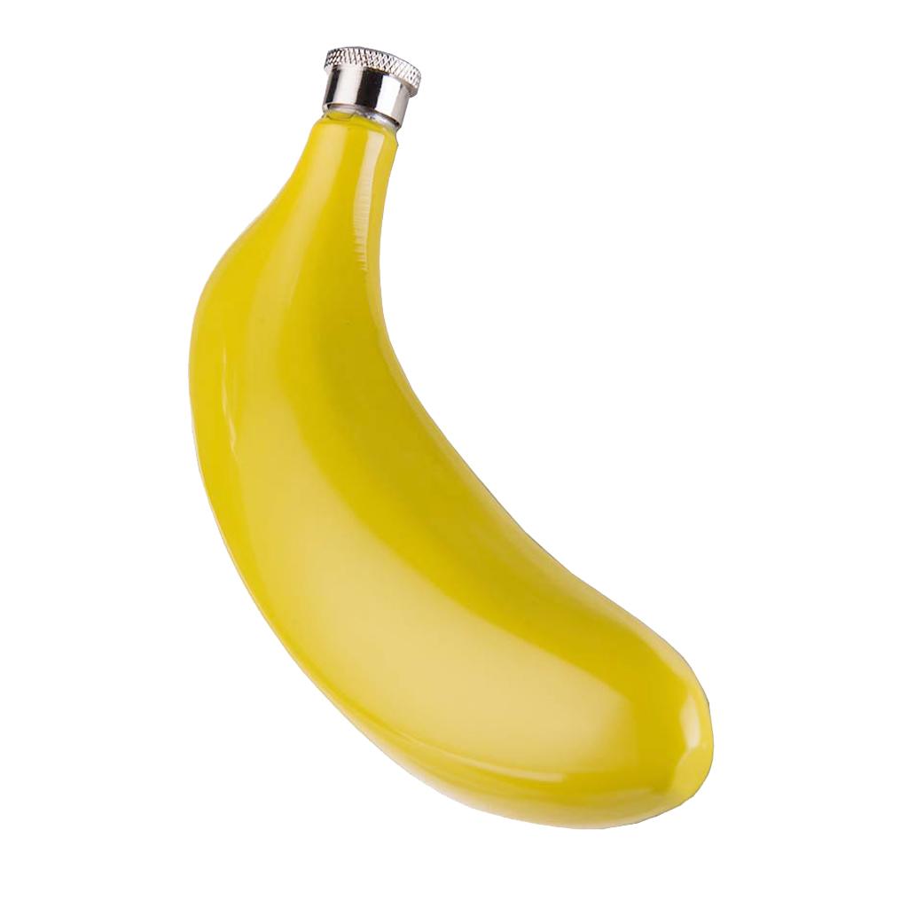 Portable 5oz Banana Hip Flask Pocket Alcohol Flagon Drinkware with Funnel