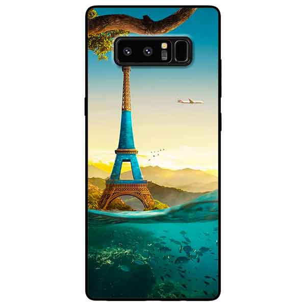 Ốp lưng in cho Samsung Note 8 Mẫu Tháp Pháp