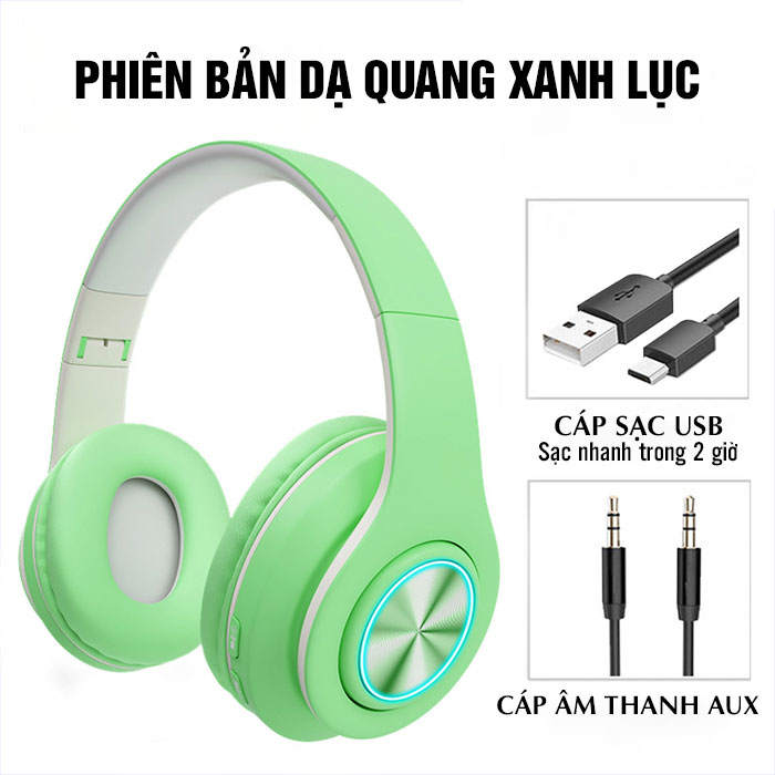 Tai Nghe Bluetooth Chụp Tai Không Dây Gaming Có Mic Âm Thanh Nổi Hifi Headphone Gaming Bluetooth Âm Bass Mạnh Mẽ