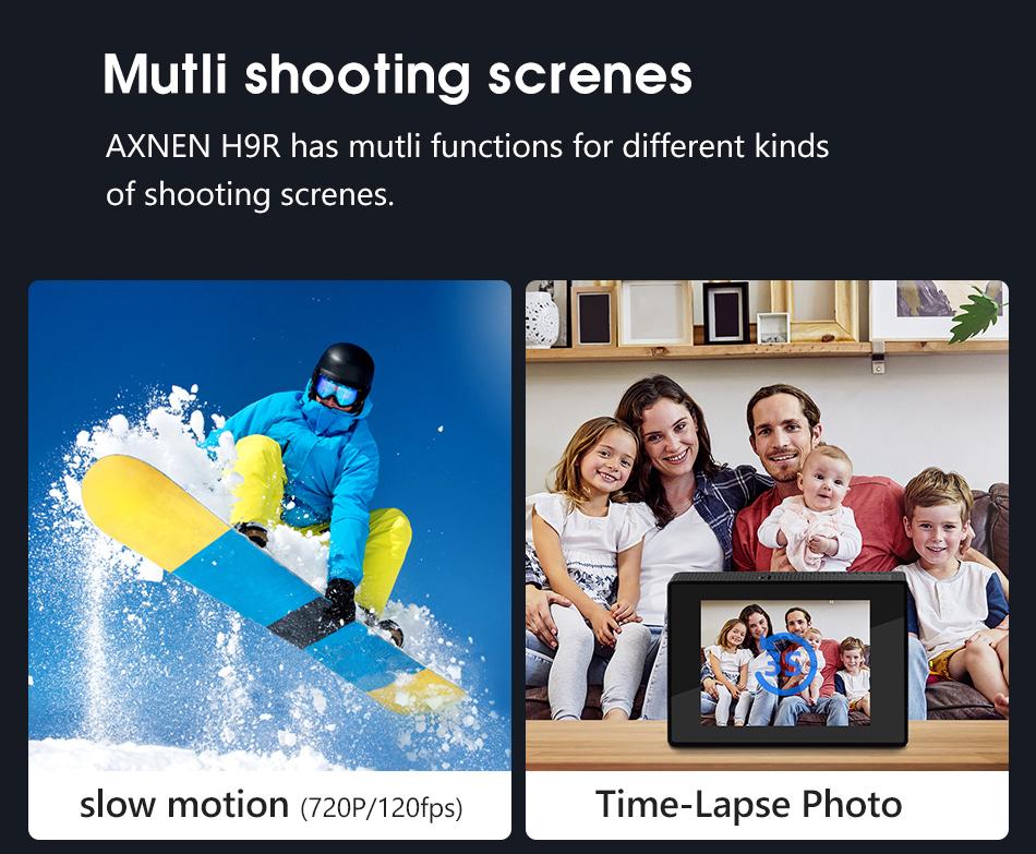 Camera hành động Ultra HD 4K H9R WiFi 12MP 2 "LCD 30M không thấm nước 170D điều khiển điều khiển điều khiển xe đạp máy ảnh xe đạp Outdoor Sport Cam