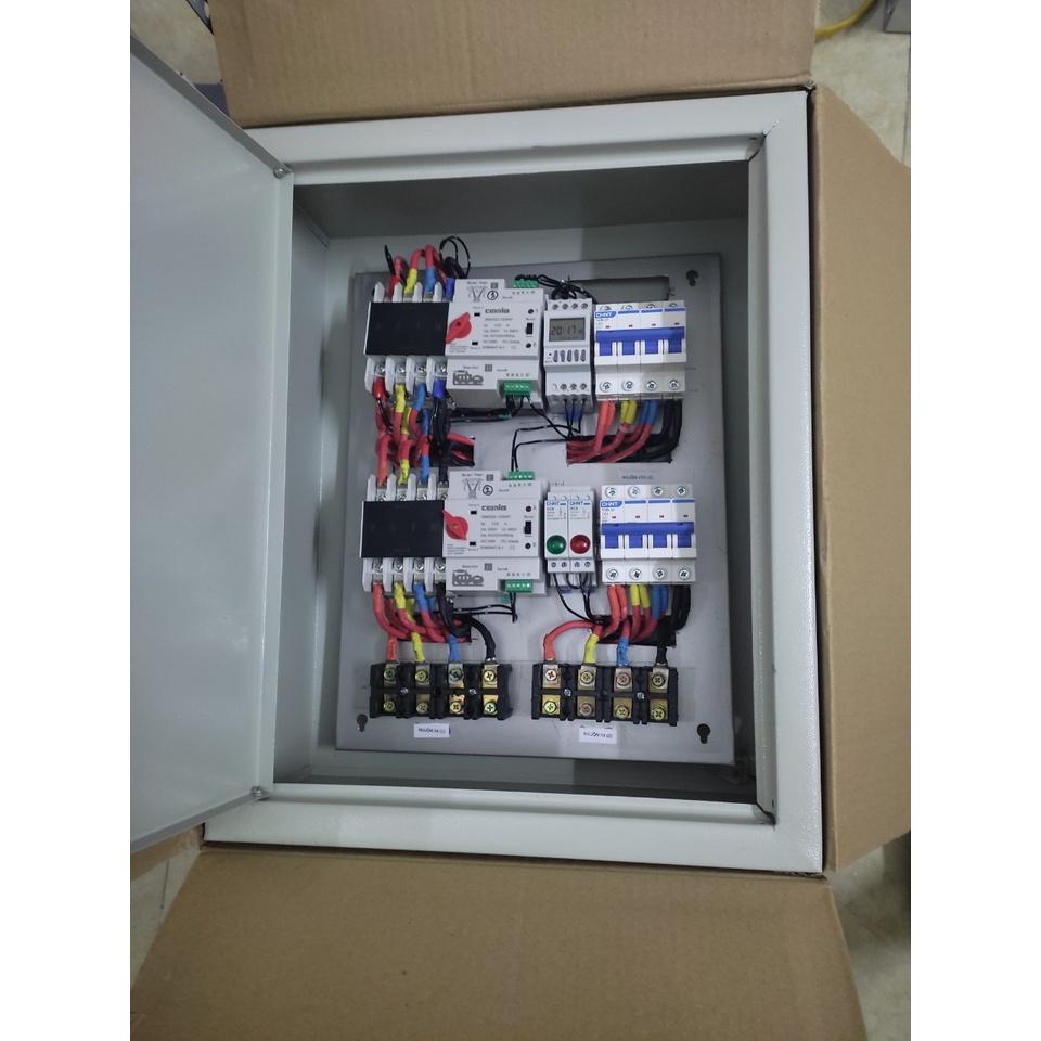 TỦ CHUYỂN NGUỒN TỰ ĐỘNG ATS 2P 125A - Tự Động Chuyển Nguồn 2 Công Tơ Theo Tuần - Thiết Bị Điện
