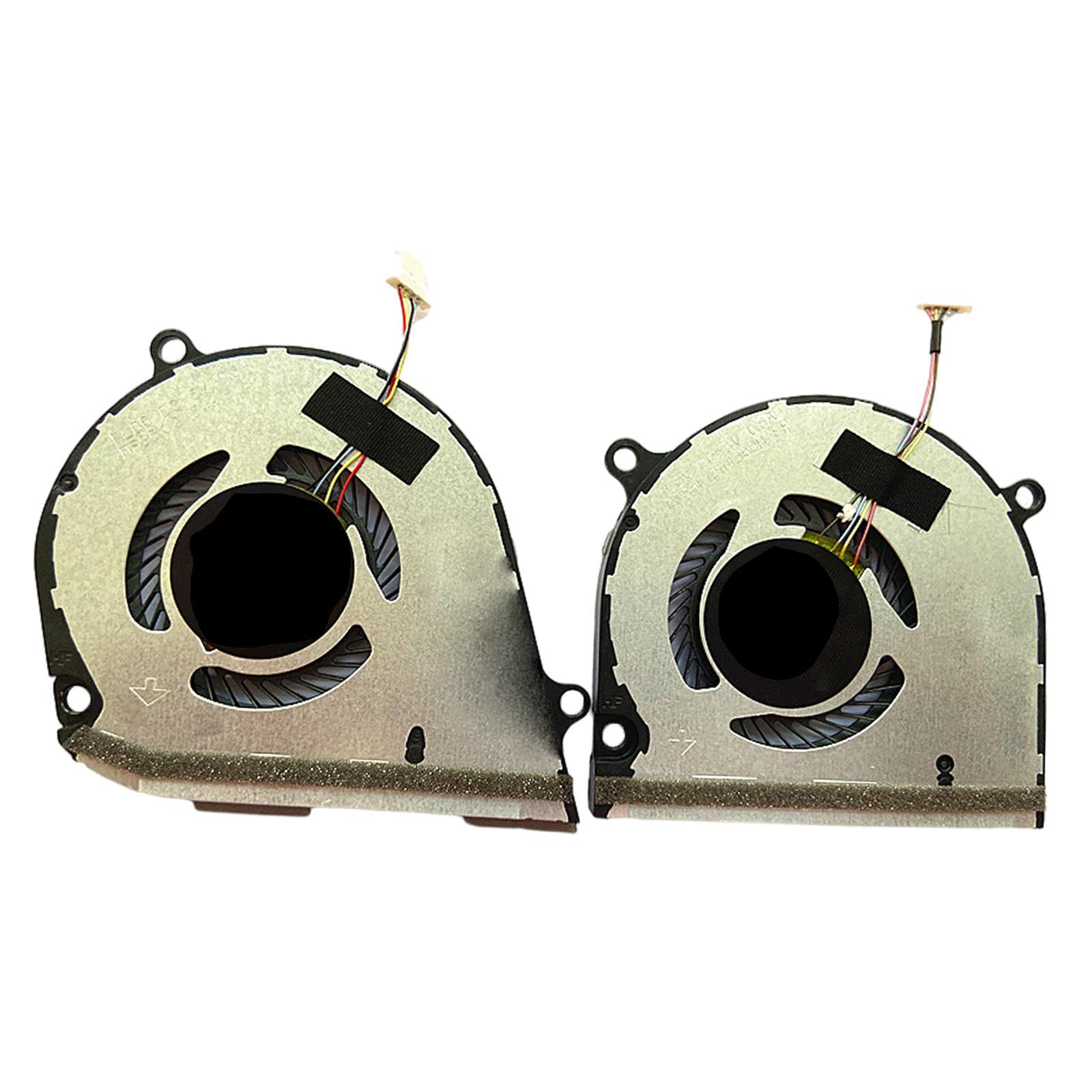 2 Pieces CPU GPU Cooling Fan Set Cooler Laptop CPU Cooling Fan for HP 15-Dr Replacement Parts L53542-001