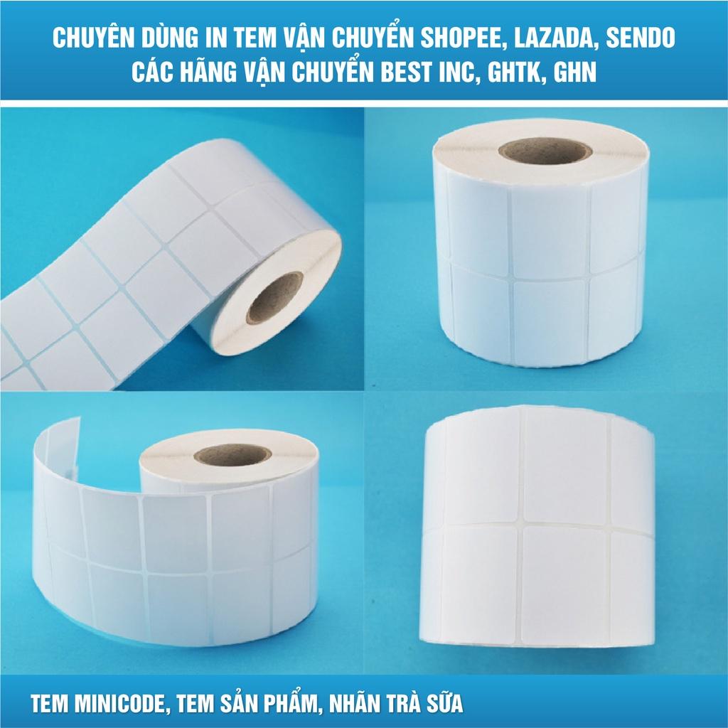 Tem in nhiệt in mã vạch để quản lý kho, cửa hàng 35x22mm 2 tem/hàng 2000 tem/cuộn