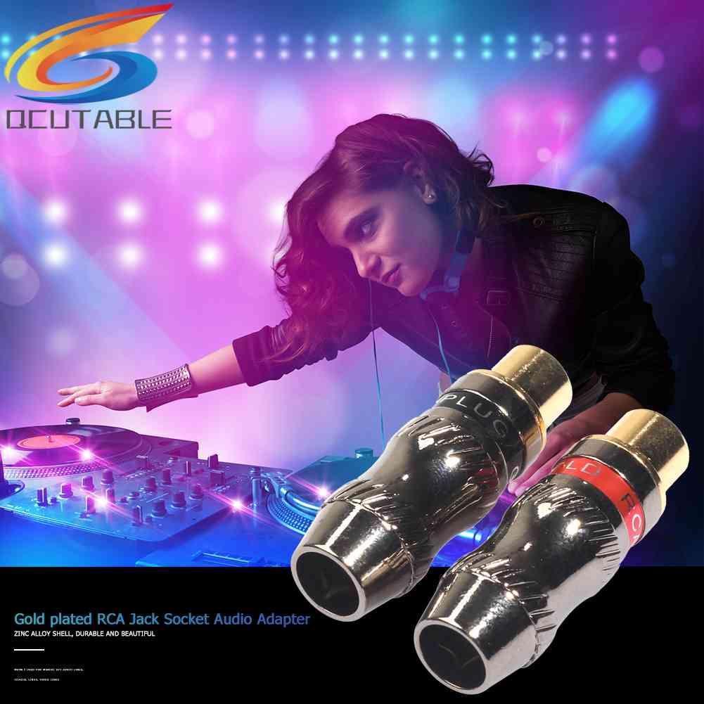 1 Cặp Jack Cắm Âm Thanh RCA Mạ Vàng