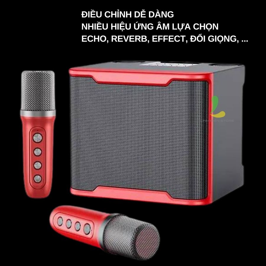 Loa Bluetooth Karaoke Su-Yosd YS230 - Loa xách tay mini YS-230 chất liệu nhựa ABS cao cấp, công suất 20W kèm 2 micro không dây - Hàng nhập khẩu