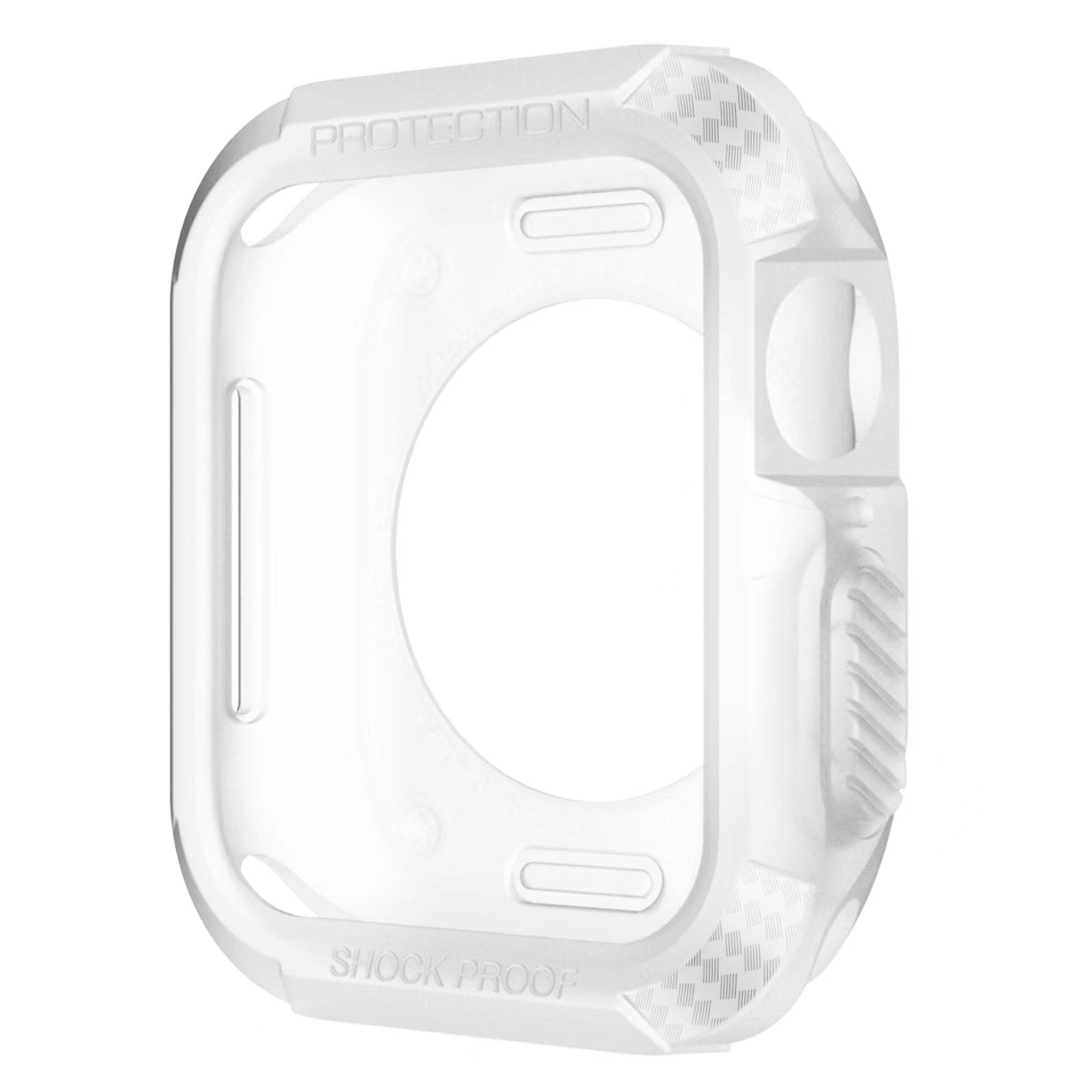 Ốp Case Chống Shock Chống Va Đập Carbon Cho Apple Watch Series 4 5 6 Se 7 8 9 Size 40414445Mm - Hàng Chính Hãng - 4445Mm - Trong Suốt