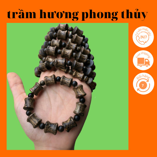 Vòng đơn trúc kiểu trầm hương sánh chìm