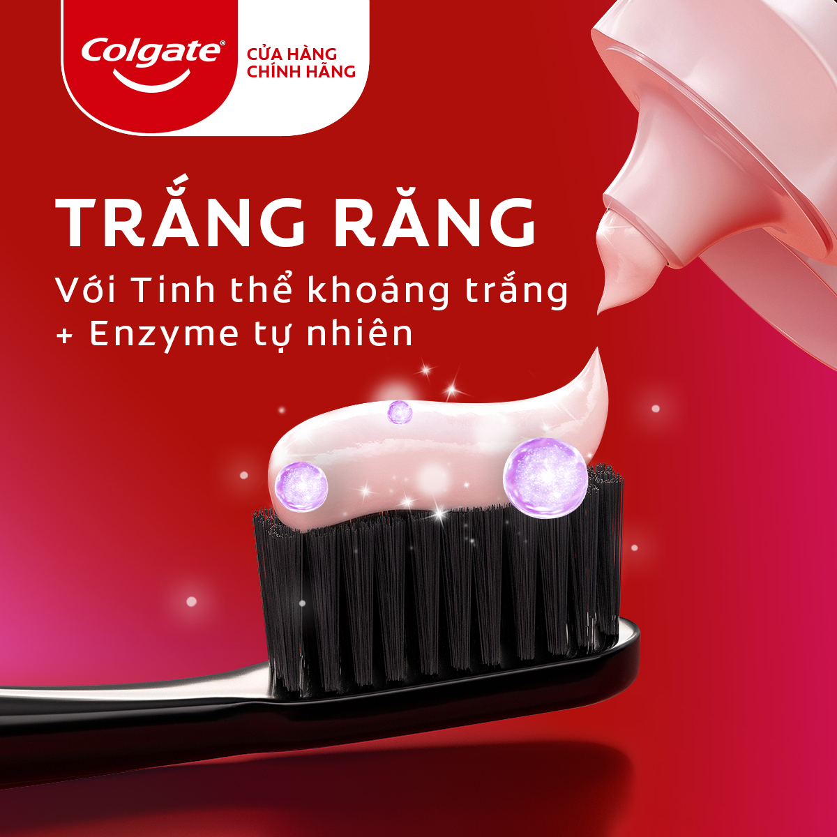 Bộ 5 Kem Đánh Răng Colgate trắng răng Enzyme Plus Mineral làm trắng răng an toàn 80g/tuýp