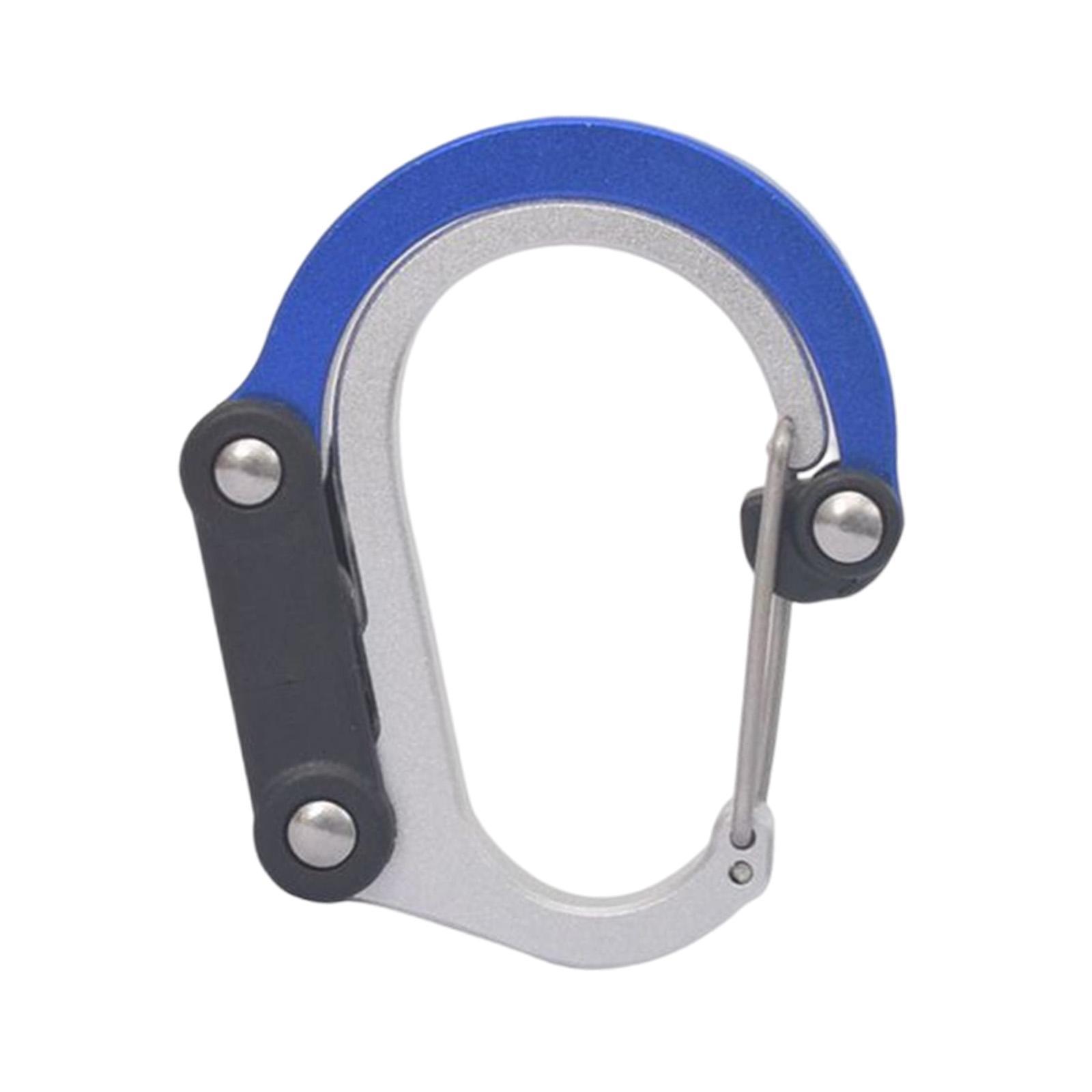 Carabiner Clip and Hook, Bag, Purse, Backpack Hanger, Baby Pushchair Hook, Keyring Carabiner Multifunction for Camping, Fishing, Hiking, Or Travel