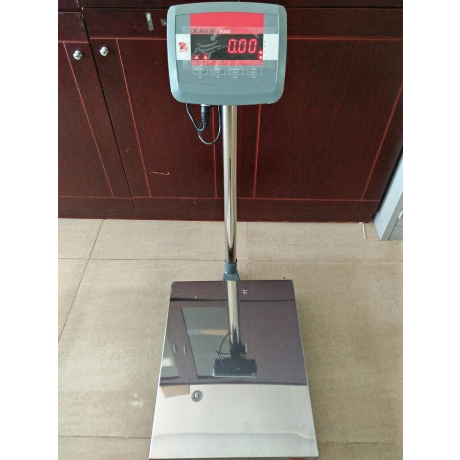 cân điện tử 500kg, bàn inox rộng trụ đứng