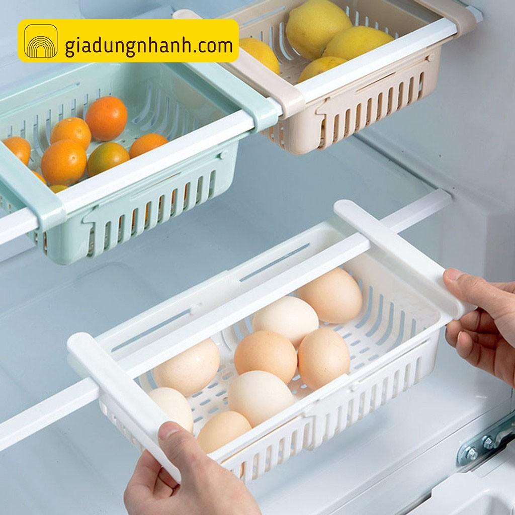 Rổ Nhựa Vuông Treo Ngăn Tủ Lạnh Tiện Lợi