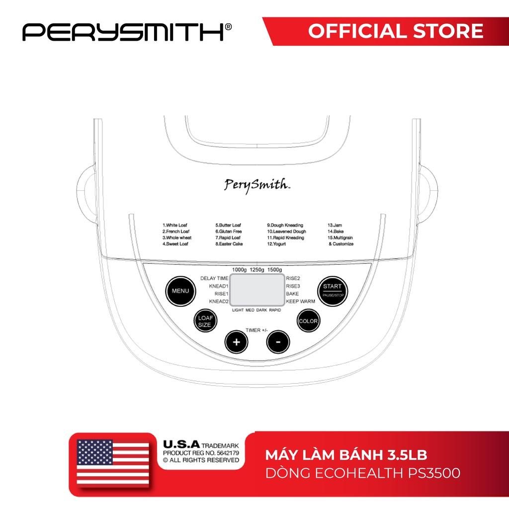 Máy làm bánh mì tự động 3,5 lít PerySmith PS3500 - Hàng chính hãng