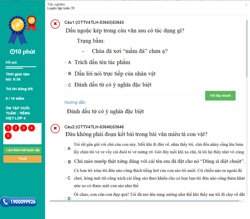 Khóa học ÔN TẬP CUỐI TUẦN - TIẾNG VIỆT LỚP 4 cô Chu Ái Thu - 09 tháng