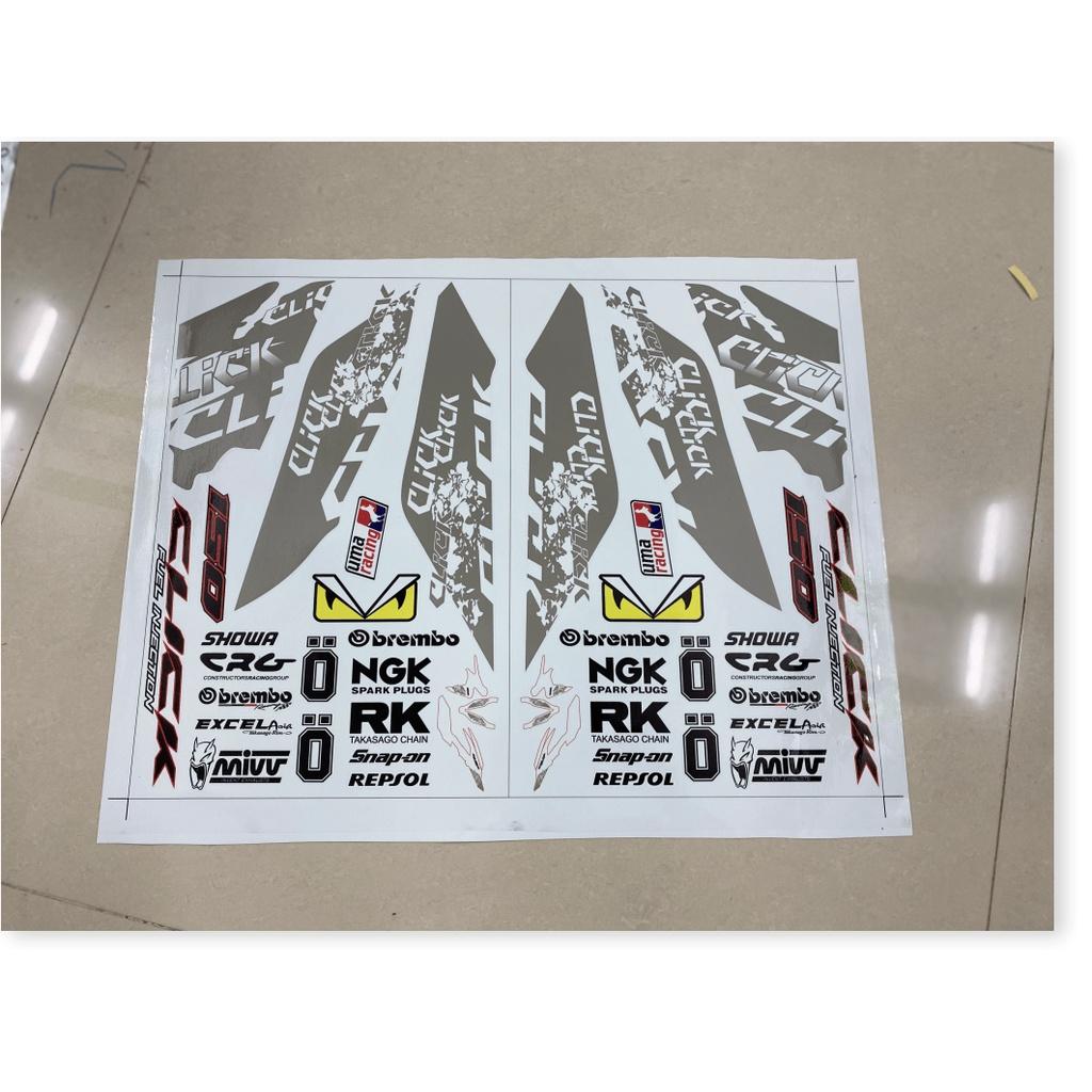 Tem rời dành cho CLICK 150 xám trắng