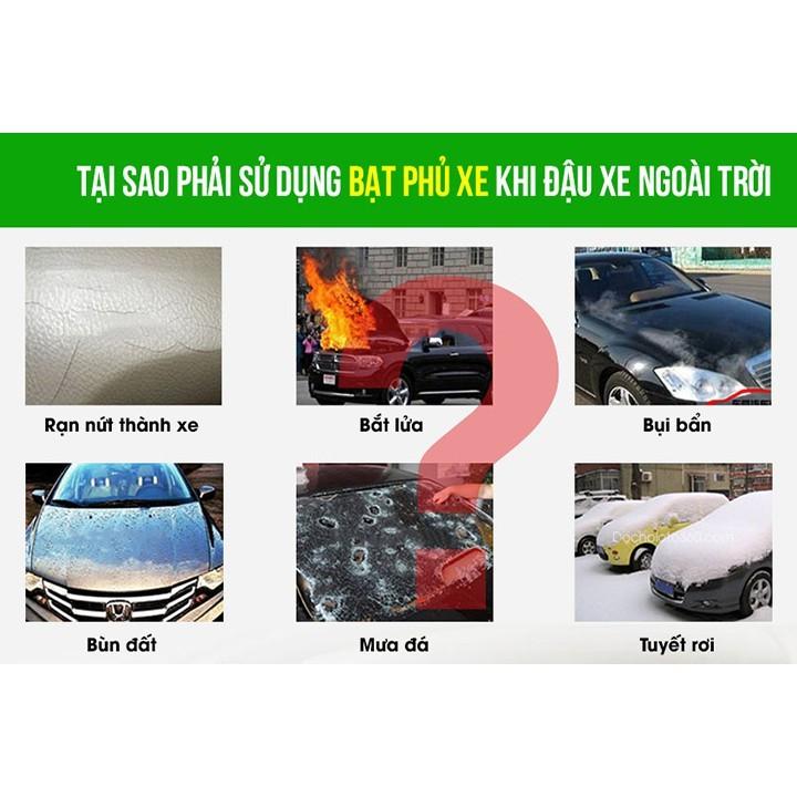 Bạt Phủ Ô Tô, Che Nắng Ô Tô, Chất Liệu 115D Hàng VN Chính Hãng, Chống Nóng, Chống Thấm Nước Hiệu Quả