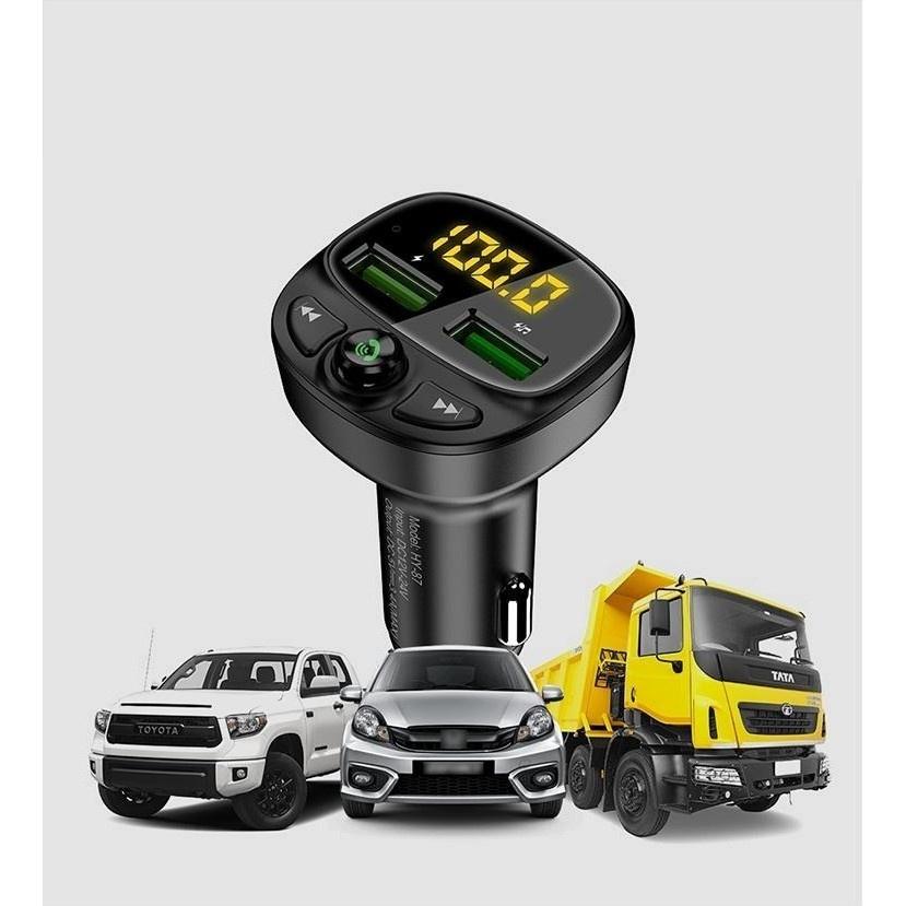 Tẩu Nghe Nhạc Bluetooth Kiêm Sạc Điện Thoại Đa Năng, Nhận Cuộc Gọi Rảnh Tay Cho Ô Tô Xe Hơi Hyundai HY-87 (