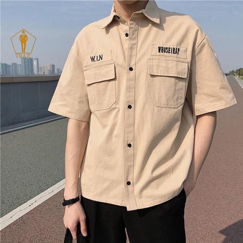Áo Sơ Mi Nam Nữ Unisex TRAZ Basic Chất Kaki Cao Cấp Form Rộng Cực Đẹp Khoác Ngoài