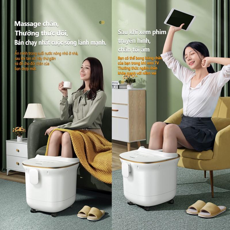Bồn Ngâm Chân, Bồn Massage Chân Hồng Ngoại màn hình Led hiển thị nhiệt độ điều khiển từ xa , Làm Nóng Nước Giúp Lưu Thông Khí Huyết