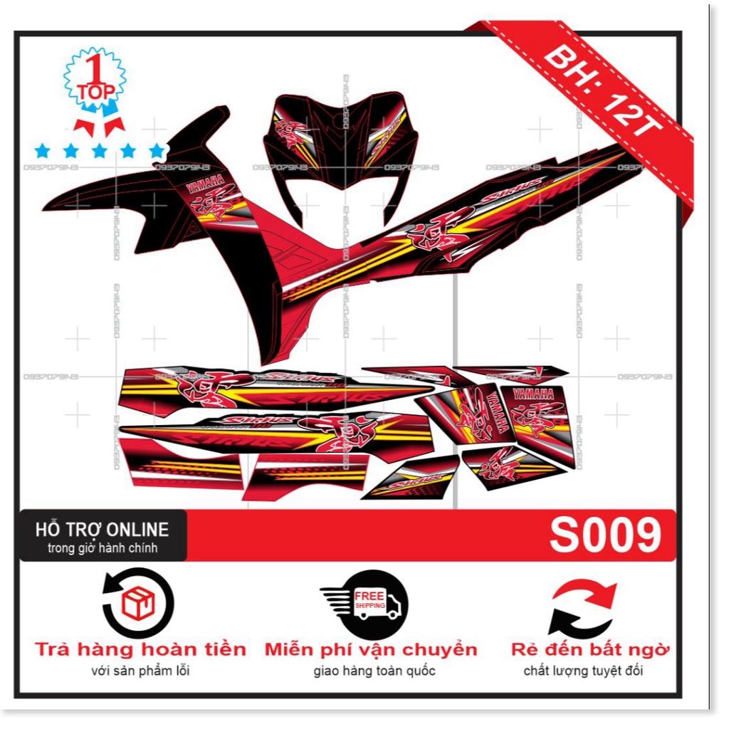 Tem rời dành cho Sirius chữ tàu đỏ đen 009