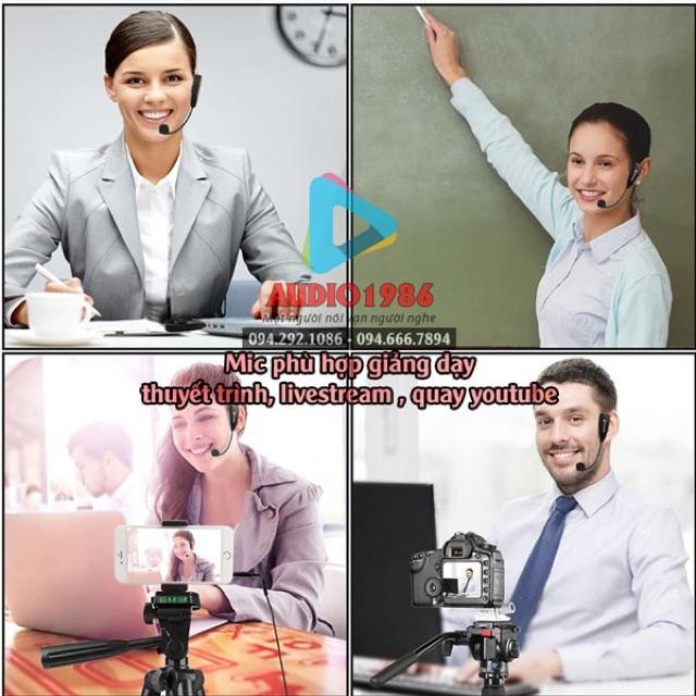 Micro không dây U100/G100 thu âm Livestream kết nối loa amply loa kéo loa bluetooth