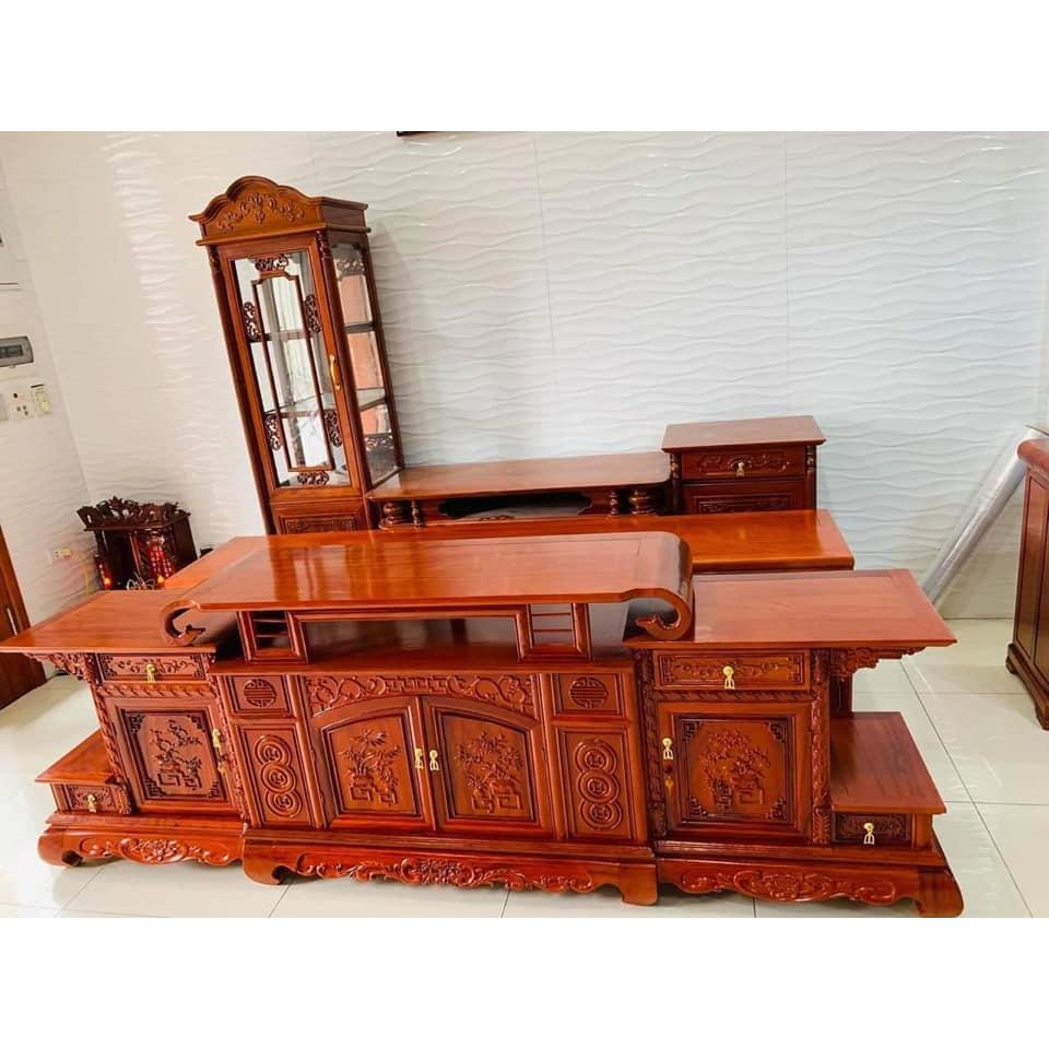Kệ tivi hàm ếch gỗ gõ đỏ nam phi