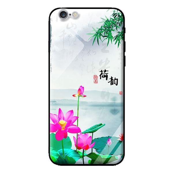 Ốp kính cường lực cho iPhone 6 Sen Hồng - Hàng chính hãng