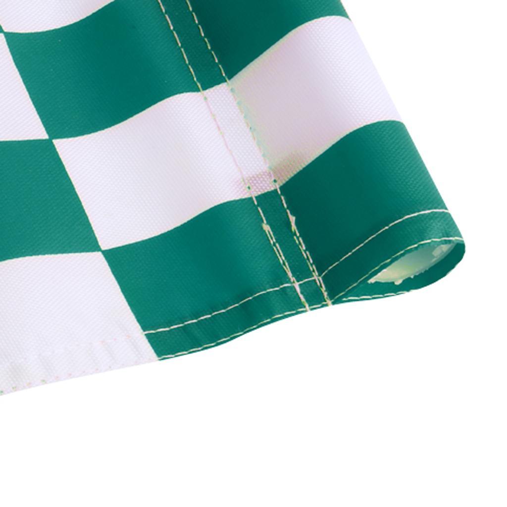 2x Durable Golf Flag Checkered And Solid Putting Green Marker Flag Backyard Practice Aid Symbol