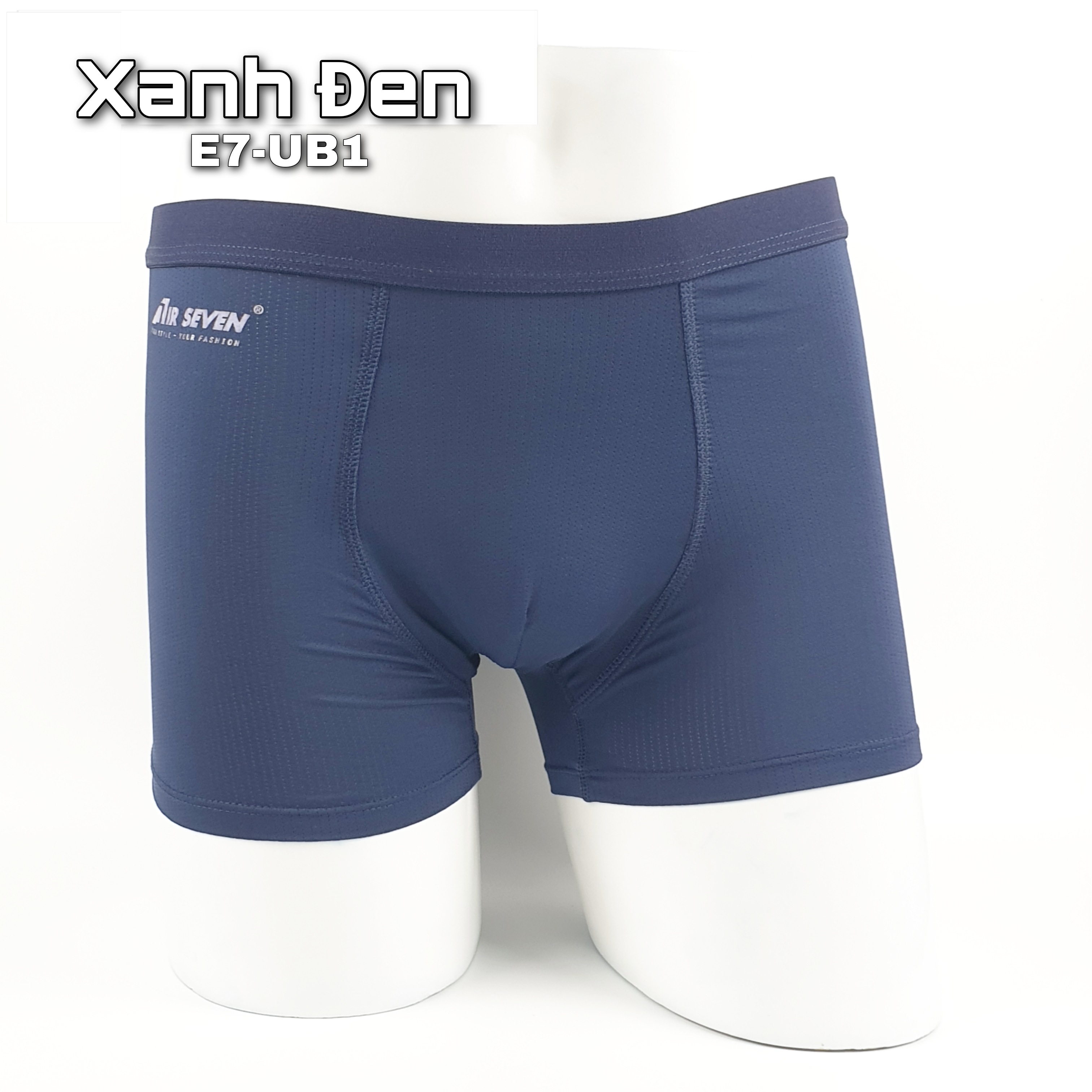 Quần lót nam Boxer co giãn 4 chiều, lưng thun nhỏ, công nghệ thoáng khí - màu Xanh đen