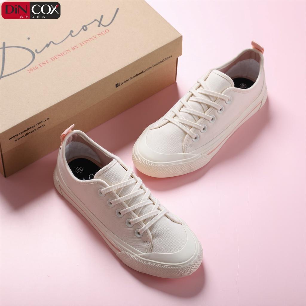 Giày Sneaker Vải Nữ DINCOX C20 Nữ Tính Sang Trọng Off/White