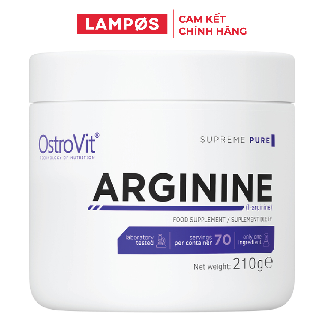[Chính hãng] Ostrovit Arginine 210g, Thực Phẩm Bổ Sung Tăng Sức Mạnh và Phục Hồi Cơ