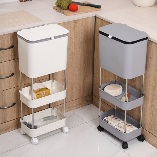 Thùng Rác Phân Loại 3 Tầng Bánh xe Garbage Can