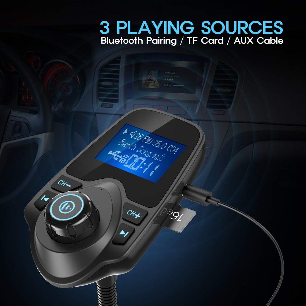 ROGTZ Máy Nghe Nhạc MP3, FM Không Dây Bluetooth Trên Ô TÔ T10 - Hàng Nhập Khẩu
