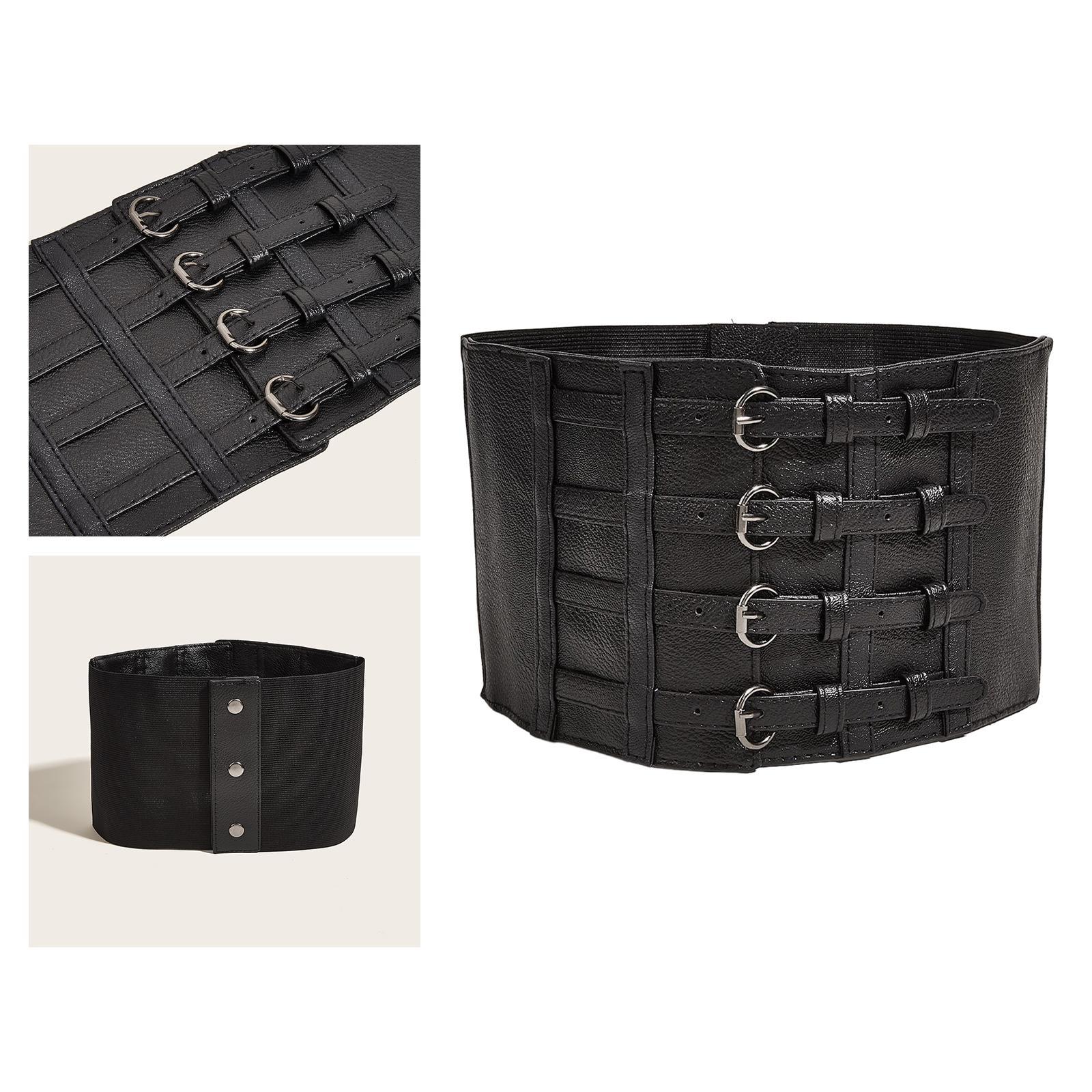 Fashion  Corset Waist Training PU Leather Women Elastic Waist Belt