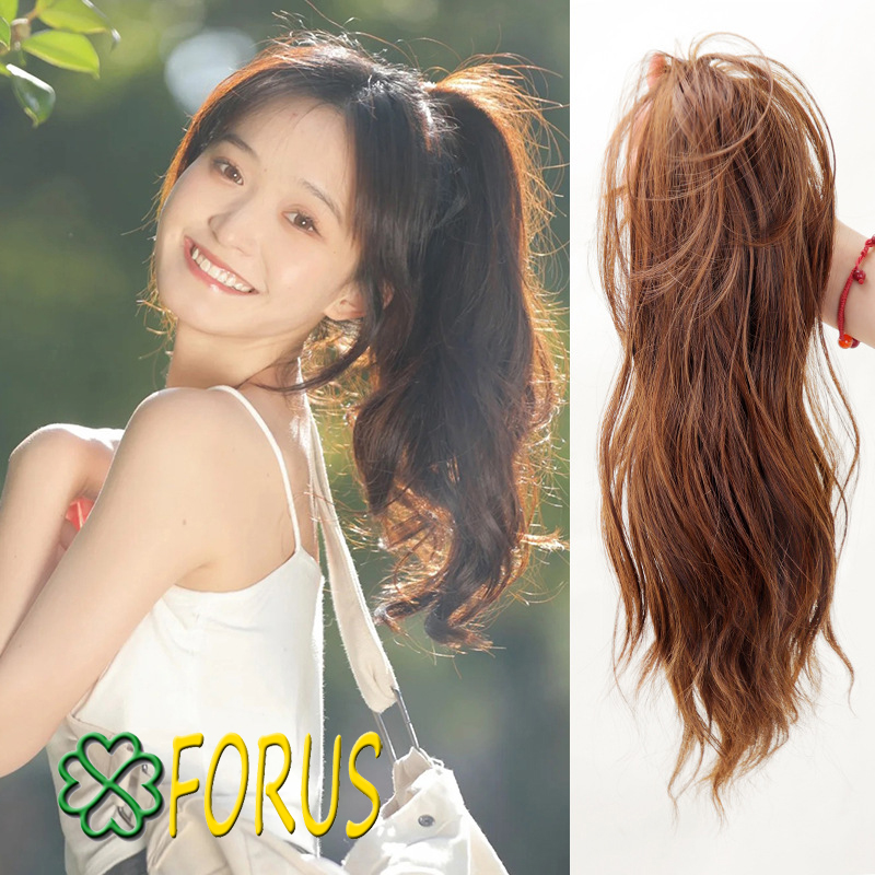 Búi đuôi sóng nước B37 FREESHIP búi xoăn đuôi sóng nước, búi tóc giả phong cách mới, búi tóc nữ