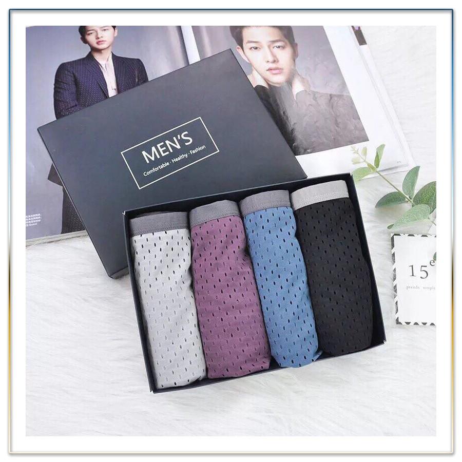 HỘP 4 QUẦN SỊP ĐÙI THÔNG HƠI THOÁNG MÁT DÀNH CHO nAM