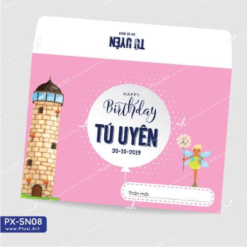 Thiệp thôi nôi – sinh nhật theo yêu cầu Pluxi ( PX_SN58)