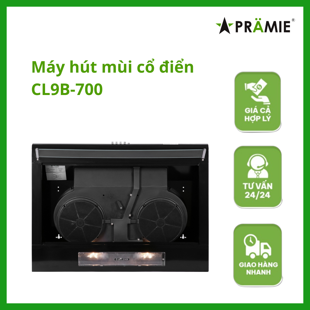 Máy Hút Mùi Cổ Điển Pramie CL9B-700 _Hàng nhập khẩu Thái Lan