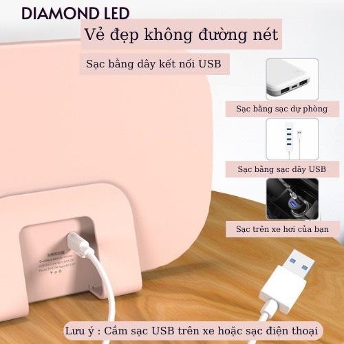 Gương Trang Điểm Trên Ô Tô Với Đèn LED 3 Chế Độ Ánh Sáng Gắn Chắn Nắng Xe Hơi