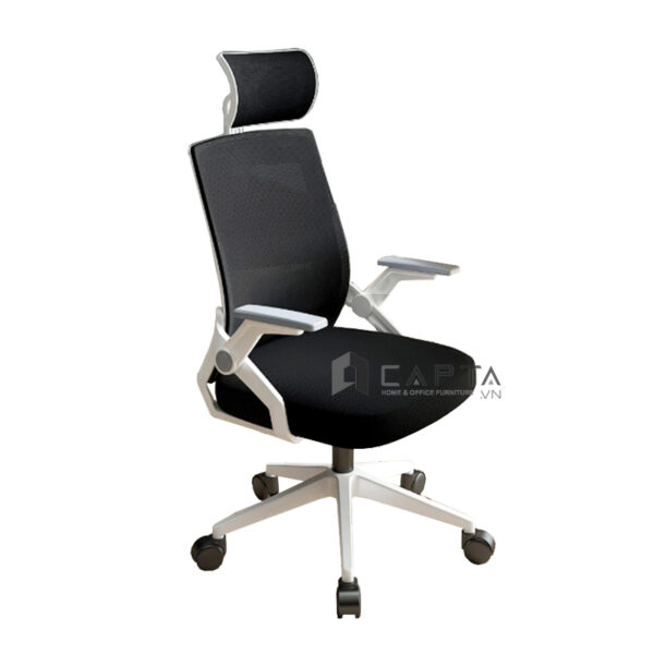 Ghế xoay lưng cao có tựa đầu nệm lưới CM4286-M Nội thất Capta