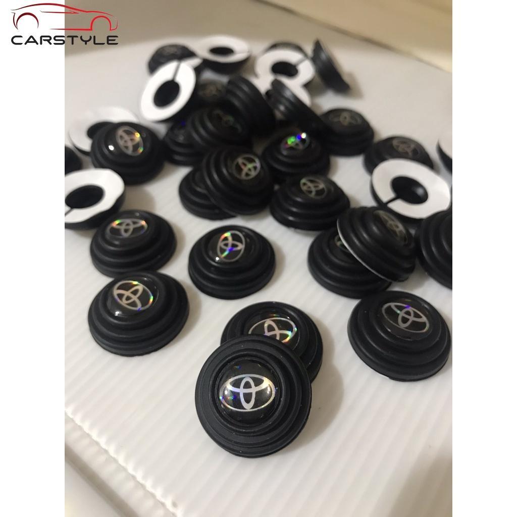 Combo 16 Núm Cao su giảm chấn , chống va đập cửa xe Ô tô theo Logo Xe