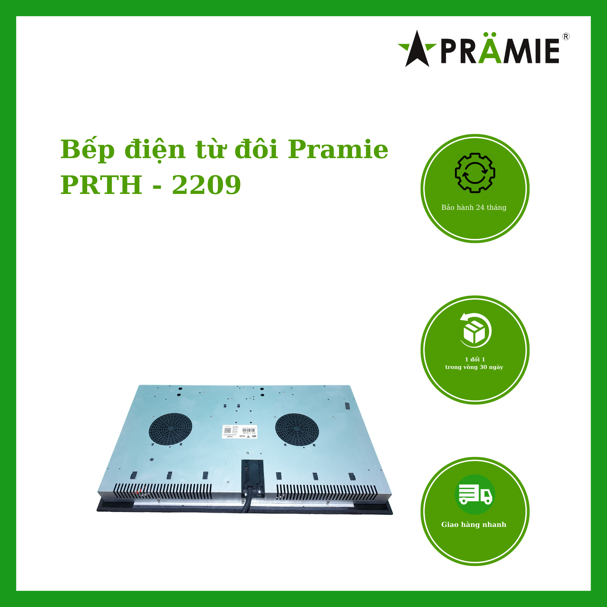 Bếp điện từ đôi Pramie PRTH - 2209_Hai Từ_Hàng nhập khẩu Thái Lan