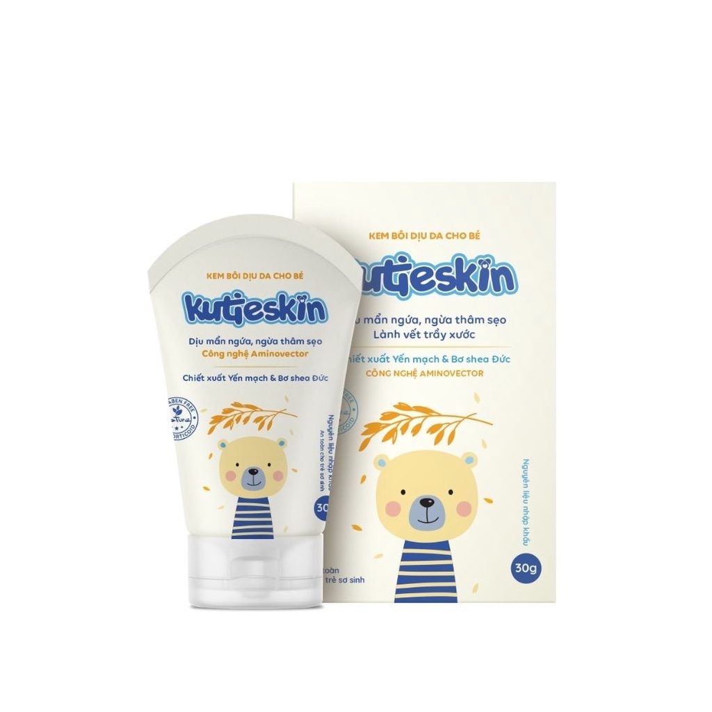 Kutieskin 30gr - dịu mẩn đỏ, dịu vết ngứa, hăm da, muỗi đốt, côn trùng cắn