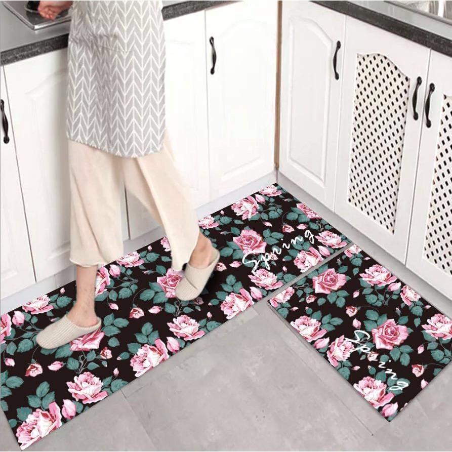 Bộ 2 thảm chân nhà bếp hình 3d