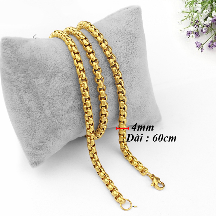 Dây chuyền nam kiểu bông dừa 4li ver3  MDC139V