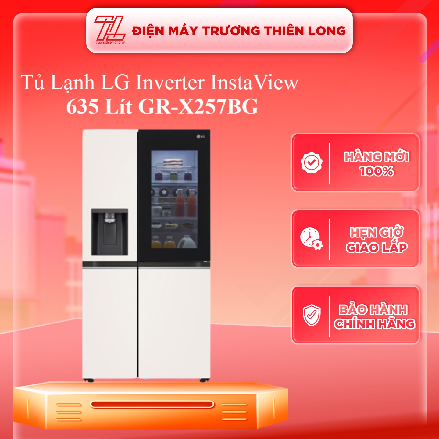 Tủ lạnh LG Inverter 635 lít GR-X257BG - Hàng Chính Hãng (Chỉ giao HCM)