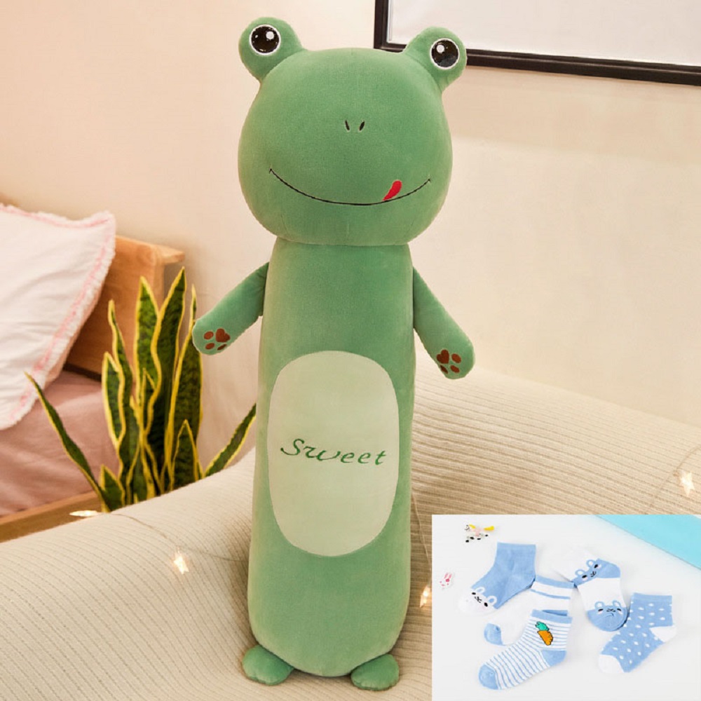 Gối ôm, thú nhồi bông, gấu bông Sweet hình con thú size bự 90cm Tặng đồ chơi rùa tập bơi cho bé màu ngẫu nhiên